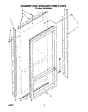 CABINET AND BREAKER TRIM Diagram and Parts List for KBRC36MHS00  KitchenAid Refrigerator