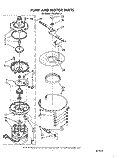 PUMP AND MOTOR Diagram and Parts List for WU3000V2  Roper Dishwasher