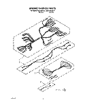 WIRING HARNESS Diagram and Parts List for KEDC205YWH1  KitchenAid Range