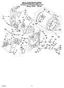 SECTION Diagram and Parts List for 4PLEC8647JQ0  Whirlpool Dryer