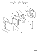 OVEN DOOR Diagram and Parts List for KEBS207DBL11  KitchenAid Wall Oven
