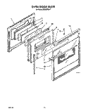 OVEN DOOR Diagram and Parts List for RM288PXV7  Whirlpool Microwave Oven Combo