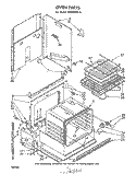 OVEN Diagram and Parts List for RS630PXK0  Whirlpool Range