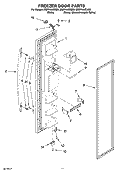 FREEZER DOOR PARTS Diagram and Parts List for ES2FHAXSQ00  Whirlpool Refrigerator
