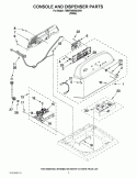 CONSOLE AND DISPENSER PARTS Diagram and Parts List for 7MWTW5500XW1  Whirlpool Washer