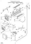 ICEMAKER Diagram and Parts List for GD22DFXFB00  Whirlpool Refrigerator