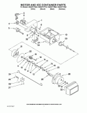 MOTOR AND ICE CONTAINER PARTS Diagram and Parts List for CS22CFXTS02  Crosley Refrigerator