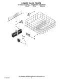 LOWER RACK PARTS Diagram and Parts List for KUDS35FXSS8  KitchenAid Dishwasher