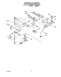 MANIFOLD Diagram and Parts List for SF380PEWN0  Whirlpool Range