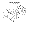 LOWER OVEN DOOR Diagram and Parts List for RB170PXYQ3  Whirlpool Wall Oven