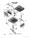 DISHRACK Diagram and Parts List for DU9450XX0  Whirlpool Dishwasher