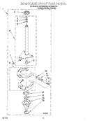 BRAKE AND DRIVE TUBE Diagram and Parts List for LSQ8500JT0  Whirlpool Washer