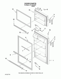DOOR PARTS Diagram and Parts List for ST14CKXSQ01  Whirlpool Refrigerator