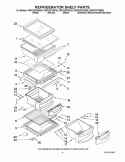 REFRIGERATOR SHELF PARTS Diagram and Parts List for KSRV22FVMS00  KitchenAid Refrigerator
