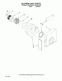 BLOWER UNIT PARTS Diagram and Parts List for KECD807XS00  Whirlpool Cooktop
