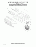 UPPER AND LOWER DISHRACK PARTS Diagram and Parts List for KUDH03DTBL3  KitchenAid Dishwasher