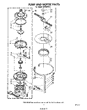 PUMP AND MOTOR Diagram and Parts List for DU3000XL1  Whirlpool Dishwasher