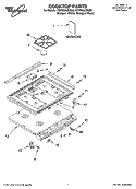 COOKTOP PARTS Diagram and Parts List for YGW395LEGQ6  Whirlpool Range