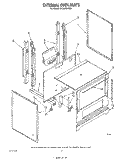 EXTERNAL OVEN Diagram and Parts List for SF3020SRW0  Whirlpool Range