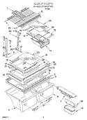 SHELF, OPTIONAL Diagram and Parts List for ST18PKXHW00  Whirlpool Refrigerator