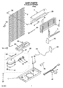 UNIT PARTS Diagram and Parts List for ST14CKXSQ00  Whirlpool Refrigerator