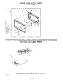 DOOR AND LATCH , WIRING HARNESS Diagram and Parts List for MH6700XM2  Whirlpool Microwave
