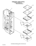 FREEZER LINER PARTS Diagram and Parts List for GSC25C4EYY02  Whirlpool Refrigerator