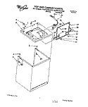 TOP AND CABINET, LIT/OPTIONAL Diagram and Parts List for 4LBR7255AN0  Whirlpool Washer