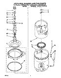 AGITATOR, BASKET AND TUB Diagram and Parts List for LSP6244AN0  Whirlpool Washer