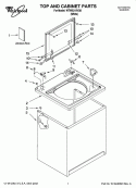 TOP AND CABINET PARTS Diagram and Parts List for WTW5310VQ0  Whirlpool Washer