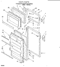 DOOR Diagram and Parts List for RT14ZKXDN02  Roper Refrigerator
