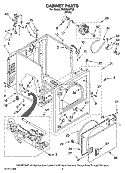CABINET PARTS Diagram and Parts List for MGD5600TQ0  Maytag Dryer