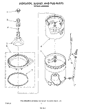 AGITATOR, BASKET AND TUB Diagram and Parts List for LA6380XSW0  Whirlpool Washer