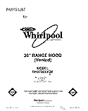 SECTION Diagram and Parts List for RH3736XYQ0  Whirlpool Range Hood