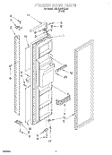 FREEZER DOOR Diagram and Parts List for KSRB22QFBL00  KitchenAid Refrigerator