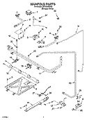 MANIFOLD PARTS Diagram and Parts List for VSF303PEKQ2  Whirlpool Range