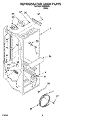 REFRIGERATOR LINER PARTS Diagram and Parts List for IKQ224304  Inglis Refrigerator