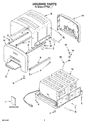 Part Location Diagram of 4176809 Whirlpool Chassis (Includes Power Cord, Base, Control Boards, & Heating Elements) (Europe)