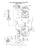 TUB AND BASKET (SUDS ONLY) Diagram and Parts List for LA7680XPW1  Whirlpool Washer