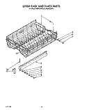 UPPER RACK AND TRACK Diagram and Parts List for KUDC220T3  KitchenAid Dishwasher