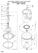 AGITATOR, BASKET, AND TUB Diagram and Parts List for KAWE770BWH0  KitchenAid Washer