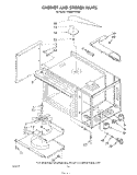 CABINET AND STIRRER Diagram and Parts List for RM988PXSW0  Whirlpool Microwave Oven Combo