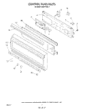 CONTROL PANEL Diagram and Parts List for KEBI171SBL1  KitchenAid Wall Oven