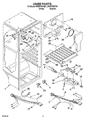 LINER PARTS Diagram and Parts List for ET8GTMXKT01  Whirlpool Refrigerator