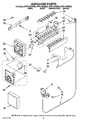 ICEMAKER PARTS Diagram and Parts List for MTF2142MES00  Whirlpool Refrigerator