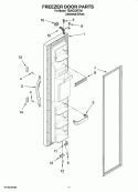 FREEZER DOOR PARTS Diagram and Parts List for TS25CGXTD01  Estate Refrigerator