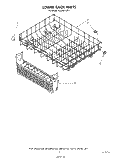 LOWER RACK, DOOR AND LATCH Diagram and Parts List for KUDC21CS1  KitchenAid Dishwasher