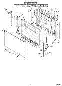 DOOR PARTS, MISCELLANEOUS PARTS Diagram and Parts List for SF315PEPW1  Whirlpool Range