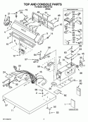 TOP AND CONSOLE PARTS Diagram and Parts List for CGM2761TQ2  Whirlpool Dryer