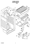 LINER PARTS Diagram and Parts List for RT12VKXKQ03  Roper Refrigerator